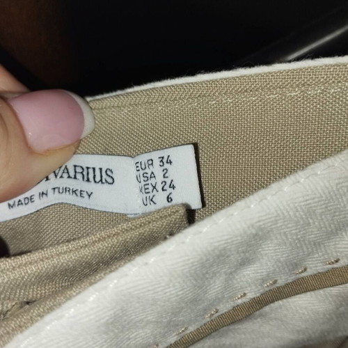 Stradivarius vest and pants set beige like new