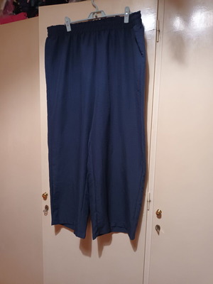 Pants blue 4XL new, elastic waist, straight cut