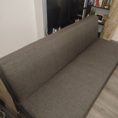 Three-seater sofa bed, anthracite, Praktiker model