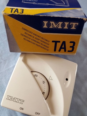 IMIT TA3 μηχανικός θερμοστάτης χώρου σε λευκό