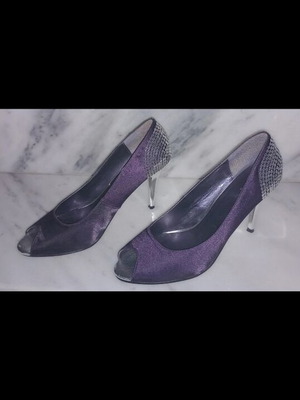 Migato high heel shoes size 41 new, purple silver