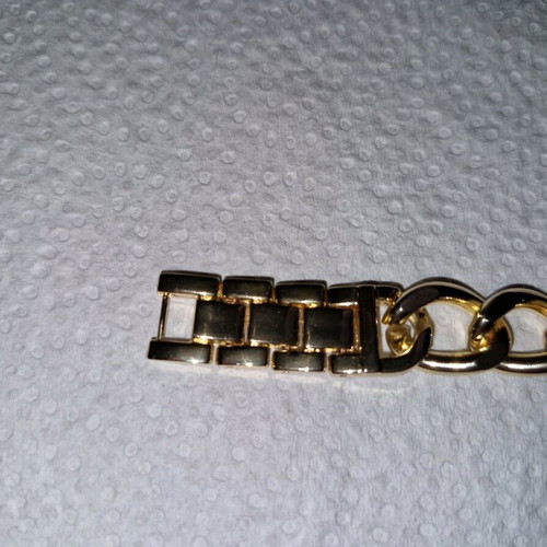 Quartz watch gold tone with rhinestones new