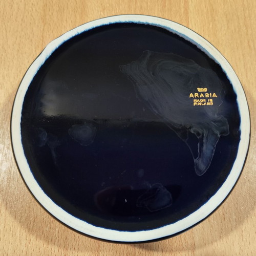 Seagram's V.O. Canadian Whisky ceramic ashtray used, vintage advertising