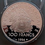  FRANCE 100 FRANCS 1994 PROOF SILVER