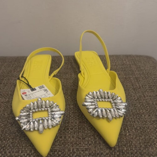 Zara ballerinas size 37 new, yellow