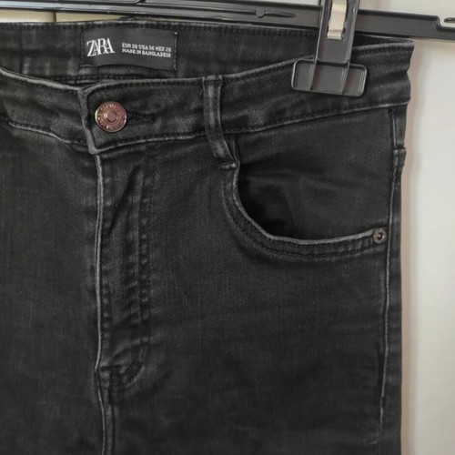 Zara Skinny Jeans Black High Waist Pants Used