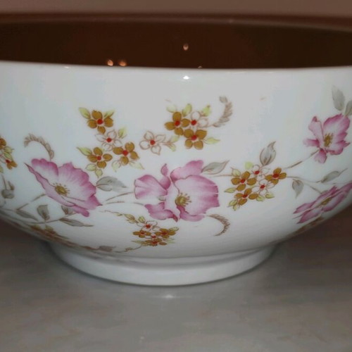 Eschenbach Bavaria Germany porcelain salad bowl used with floral design