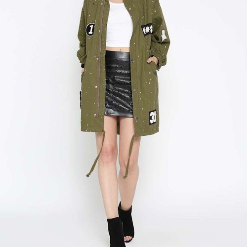 Forever 21 paint splatter women's parka jacket like new, small