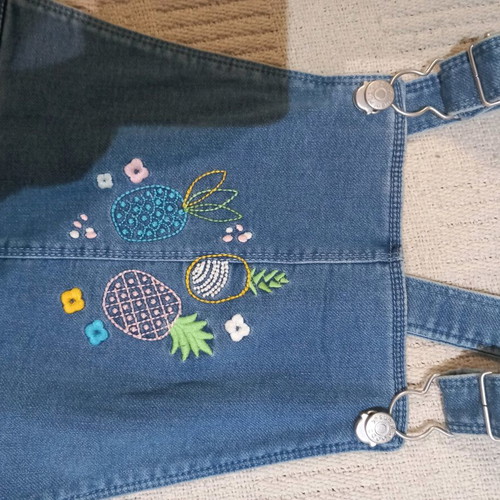 Boboli short denim salopette used for 5 years, size 110