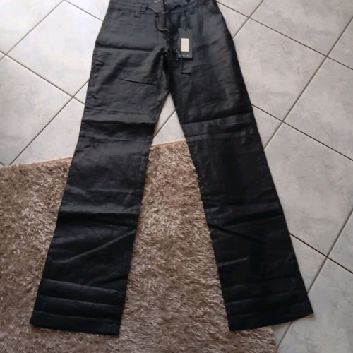 Women's linen pants new, size M, black with pockets and drawstrings