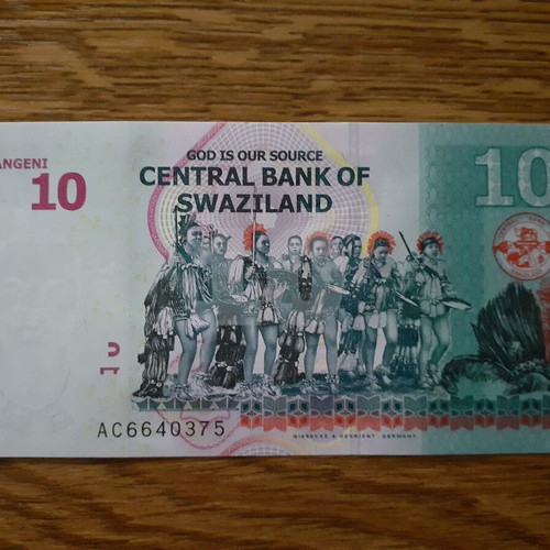 Eswatini 10 Emalangeni banknote 2015 commemorative Vision 2022