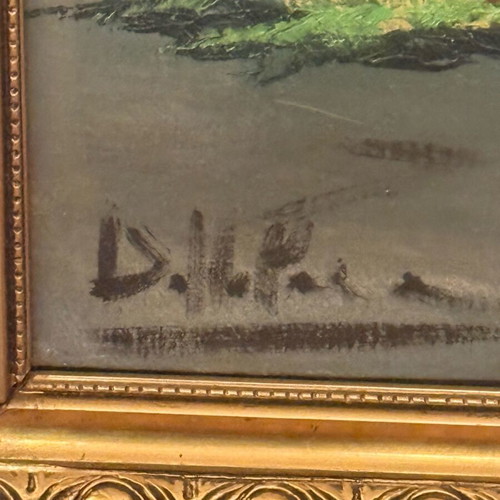 Oil painting Italian Piero Delle Piane like new