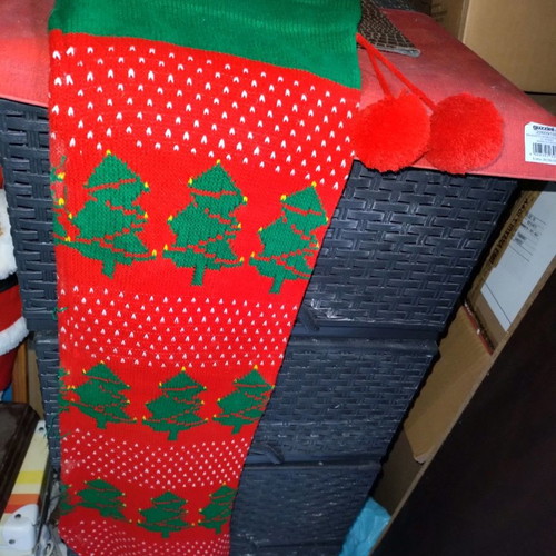 Wool Christmas stocking new, festive decorative