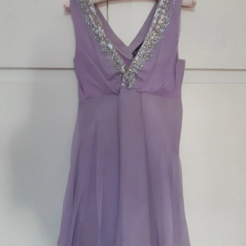 Tasos Mitropoulos silk purple dress like new