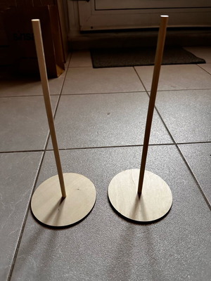 Wooden donut display stand set of 2 for birthday parties