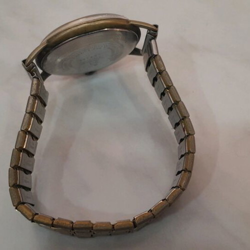 Venus vintage winding men's watch used, gold tone