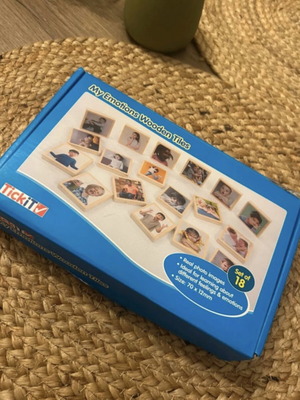 Montessori wooden emotions tiles