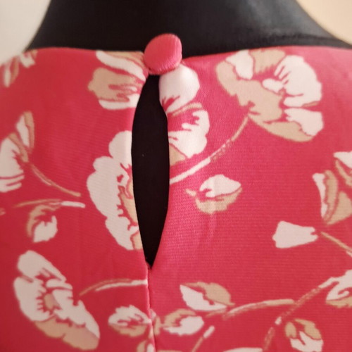 Ralph Lauren sleeveless dress like new, coral pink floral jersey