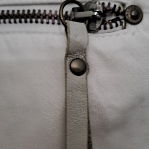 White denim pants Badge like new, late '90s style