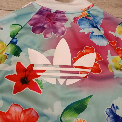 Adidas Originals Floral Full-Zip Jacket used, multicolor