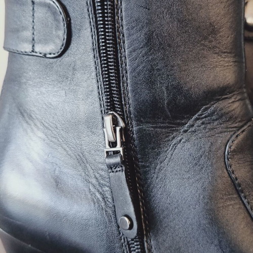 Cafenoir ankle boots new, leather, size 40, 9cm heel