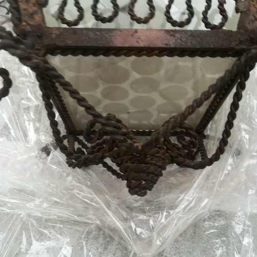 Antique lamp used, handmade, over 70 years old