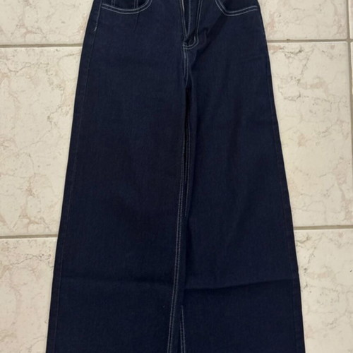 High-Waisted Wide-Leg Jeans Dark Wash New, Size XS