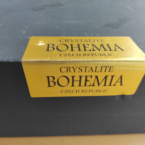 Crystalite Bohemia crystal bowl Labyrinth design