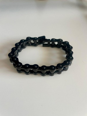Bracelet Motorcycle Chain Black, New, 23 cm