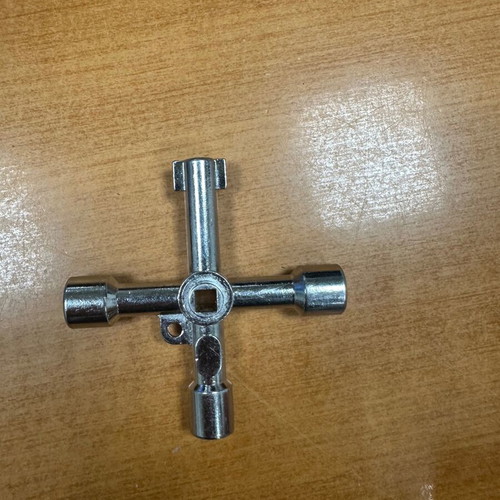 Service four-way key used, tool for technicians