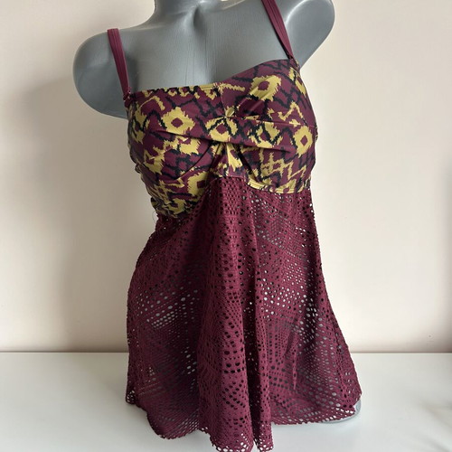 Tankini swimsuit new, size M/L, red and yellow