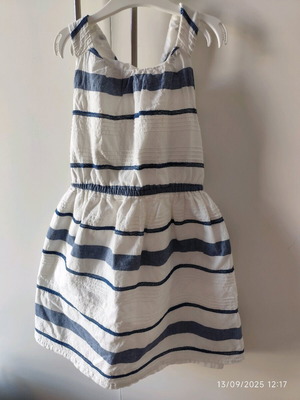 Mayoral striped dress white blue for ages up to 10
