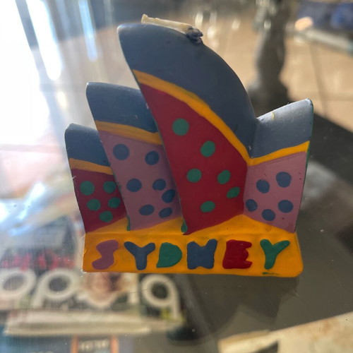 Candles new, set of 3 from Sydney Australia with Opera House, Kangaroo, Koala