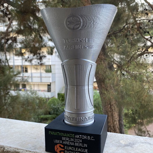 Euroleague 2024 Trophy Panathinaikos 3D Printed Hand Painted