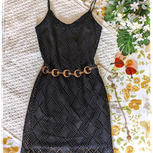 90s Vintage Mini Black Dress