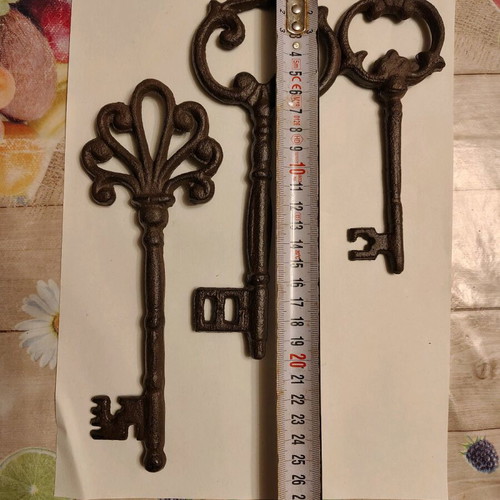 Restored antique keys from gates of Italian church