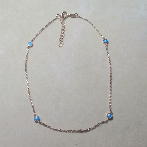 Silver Gold-Plated Anklet Chain