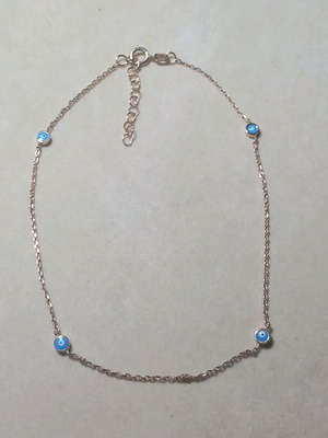 Silver Gold-Plated Anklet Chain