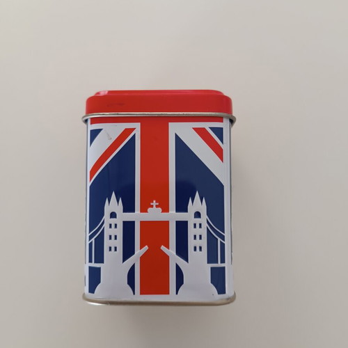 Churchill's London metal souvenir box with Union Jack design