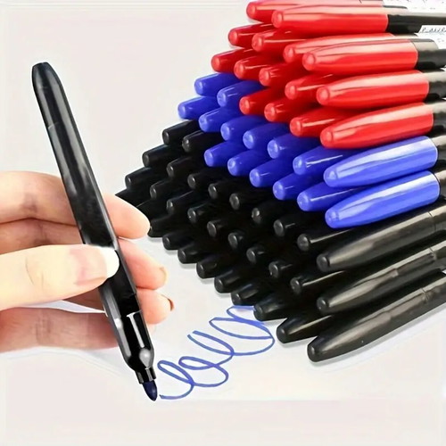 Set of 3 permanent, quick-dry, waterproof markers