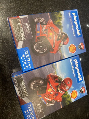Playmobil Ducati collectible set, new, sealed, pack of two