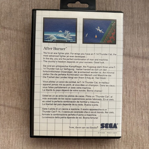 After Burner SEGA Master System game, complete