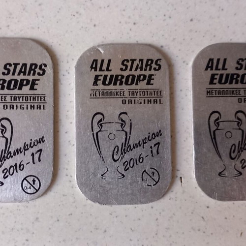 All Stars Europe football tags used, pack of 3