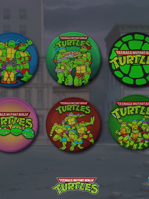 TMNT pin set 6 pieces new, 3 cm