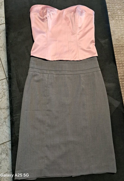 Σετ Φούστα pencil H&M NoM και μπούστο σατεν danoff No2