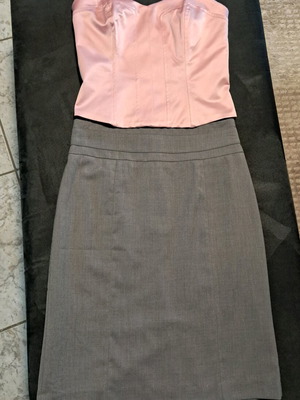 Σετ Φούστα pencil H&M NoM και μπούστο σατεν danoff No2