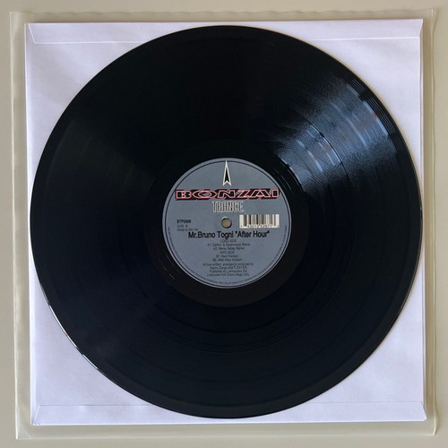 Mr.Bruno Togni After Hour 12" vinyl record used, electronic techno trance