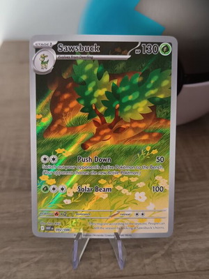 Sawsbuck 092/086 Illustration Rare White Flare Pokemon TCG card
