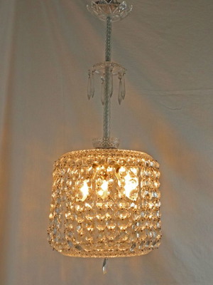 Crystal ceiling light from 1950 new