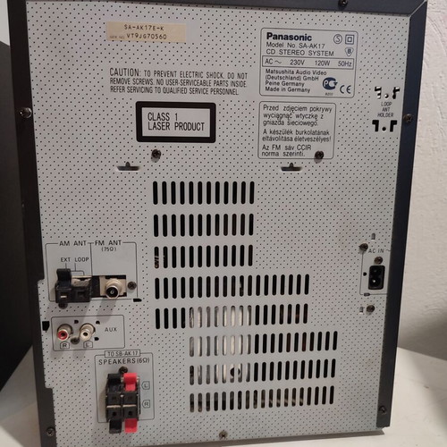 Hi-Fi Panasonic SA-AK17 μεταχειρισμένο στερεοφωνικό χωρίς χειριστήριο